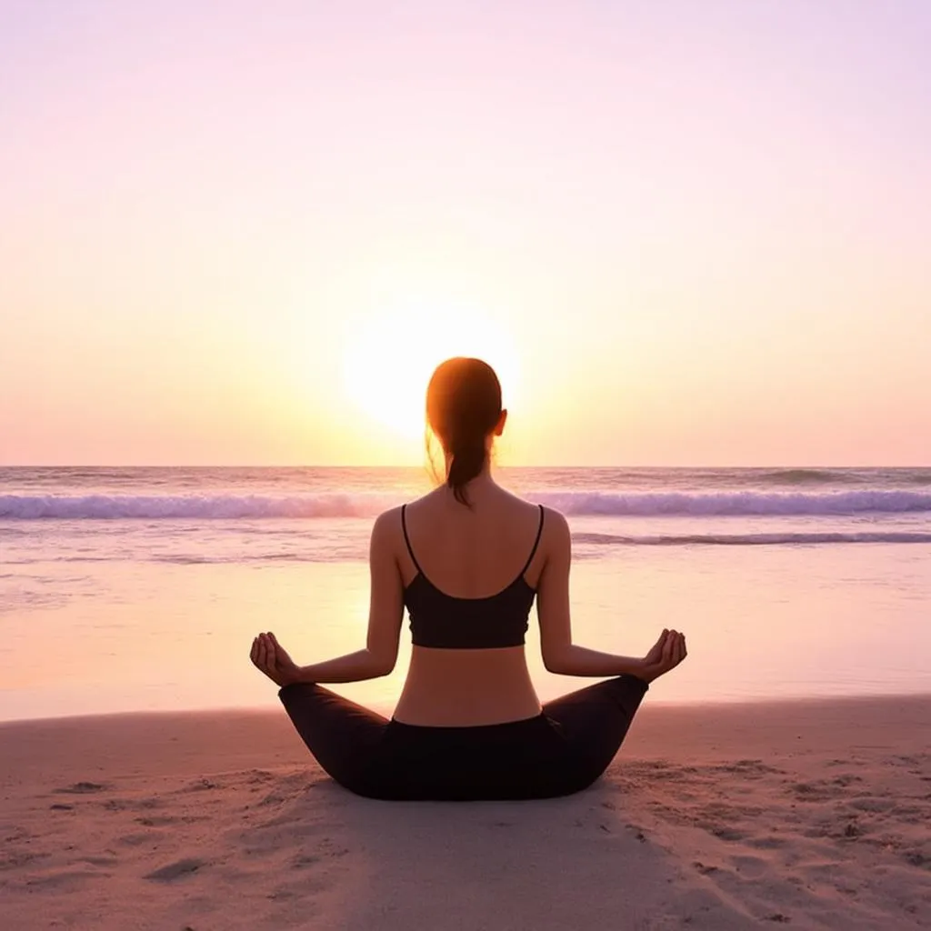 Meditation on the Beach at Sunrise