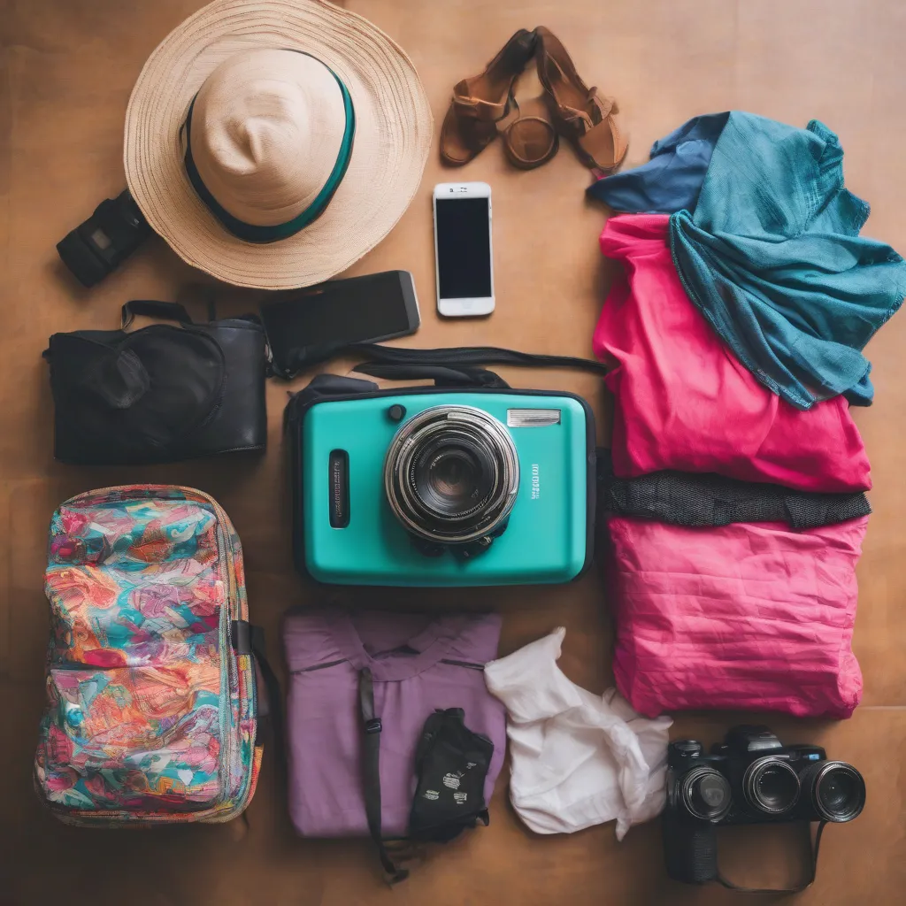 Woman Packing for India Trip