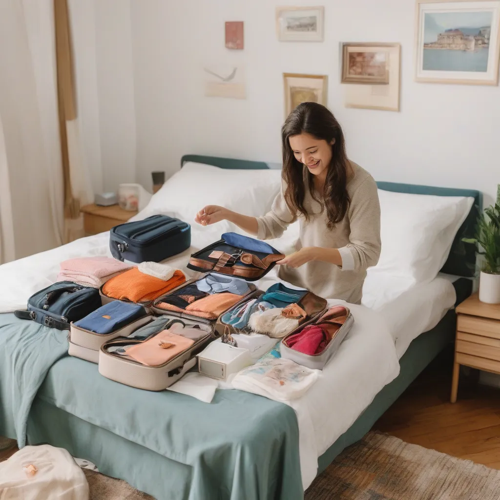 Woman Packing Suitcase for Trip