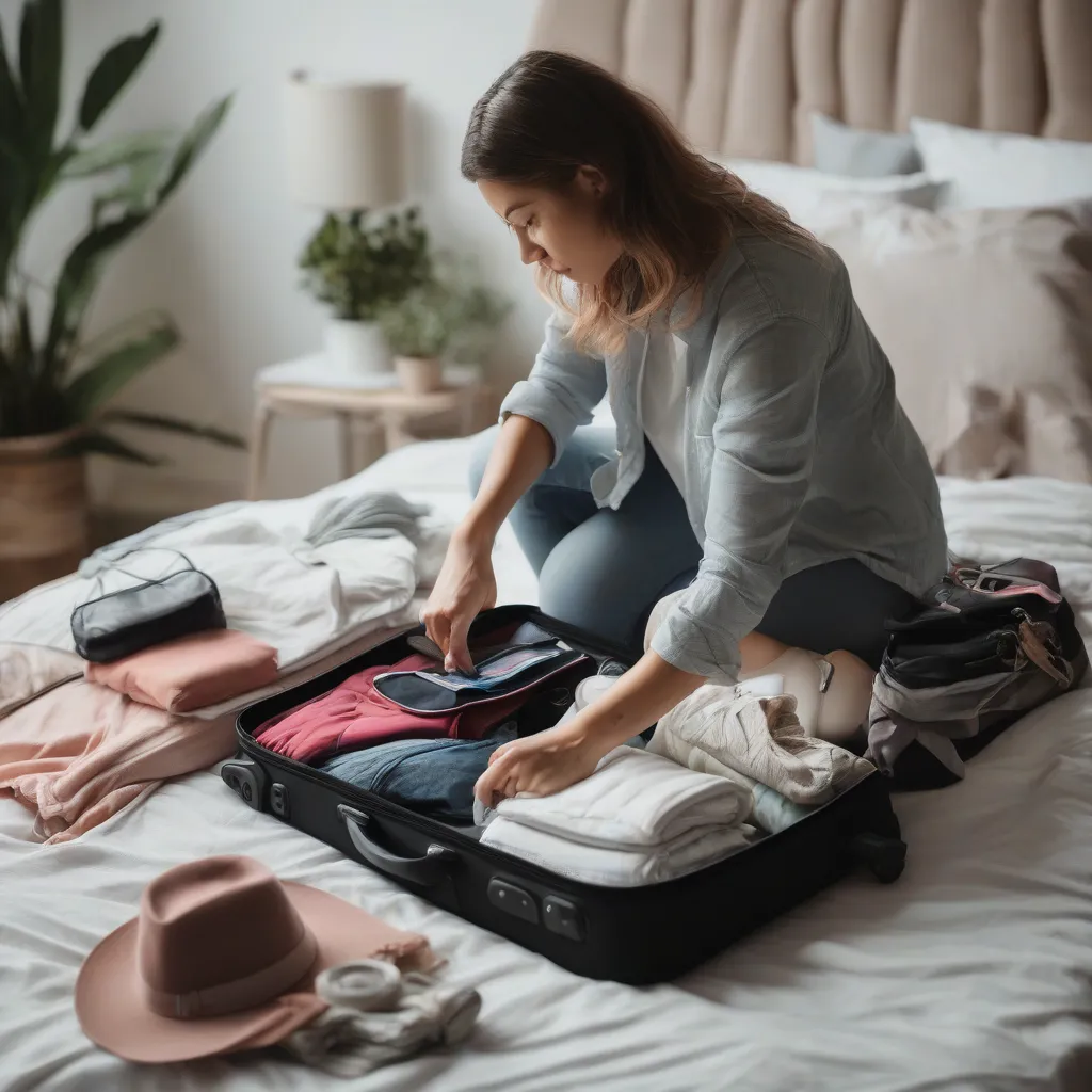 Woman Packing Suitcase