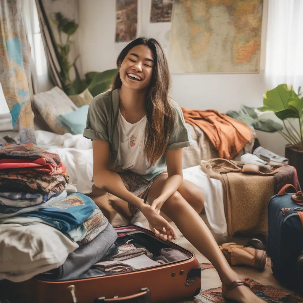 Woman Packing Suitcase