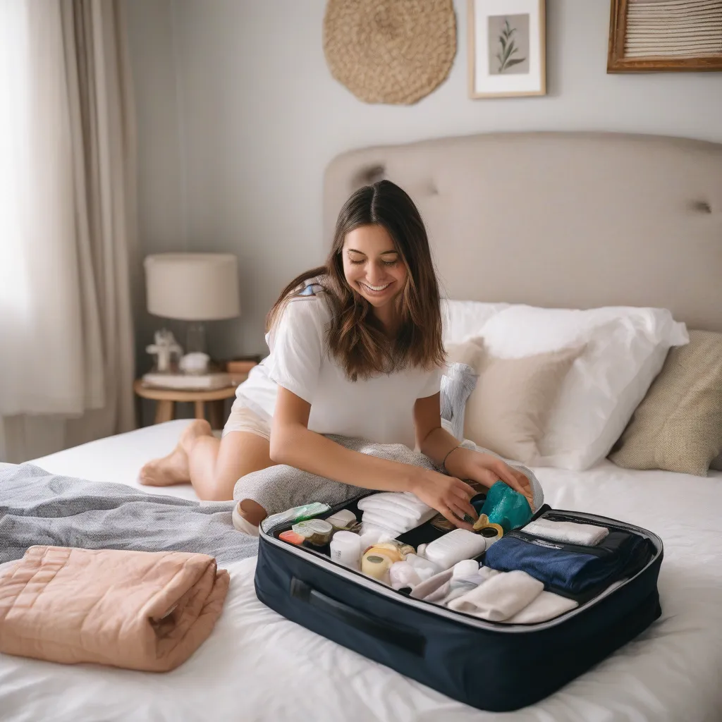 Woman Packing Suitcase