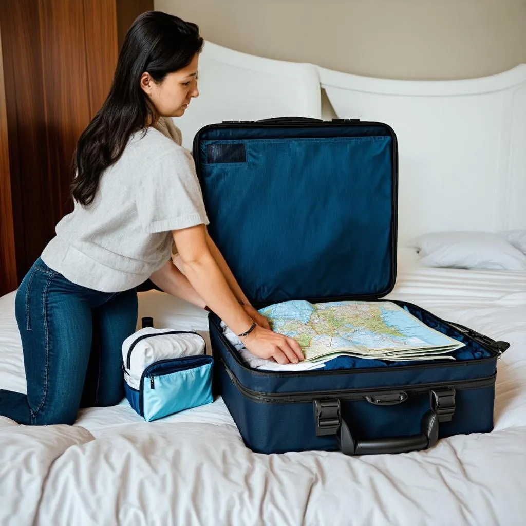 Woman Packing Suitcase