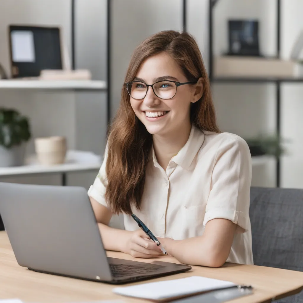 Woman Researching Travel on Laptop