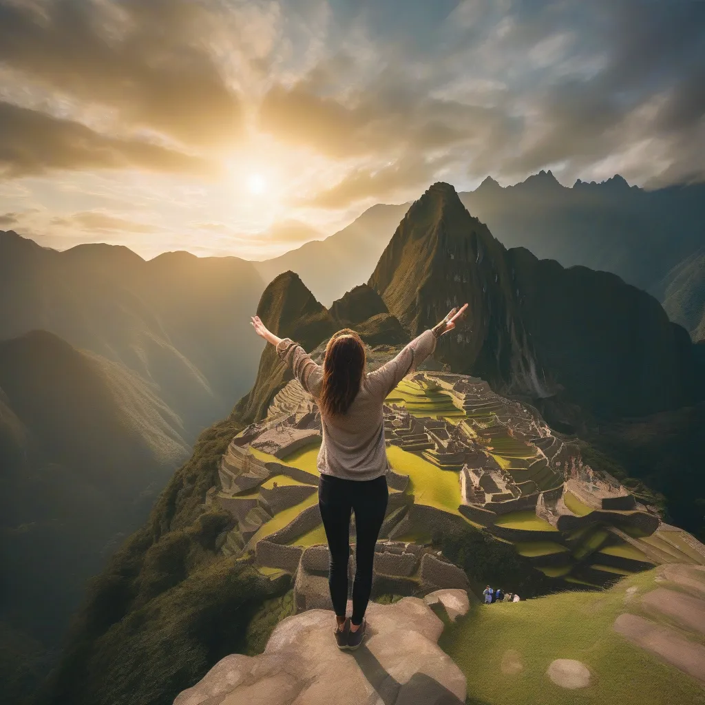 Woman at Machu Picchu