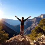 Woman on Mountain Peak