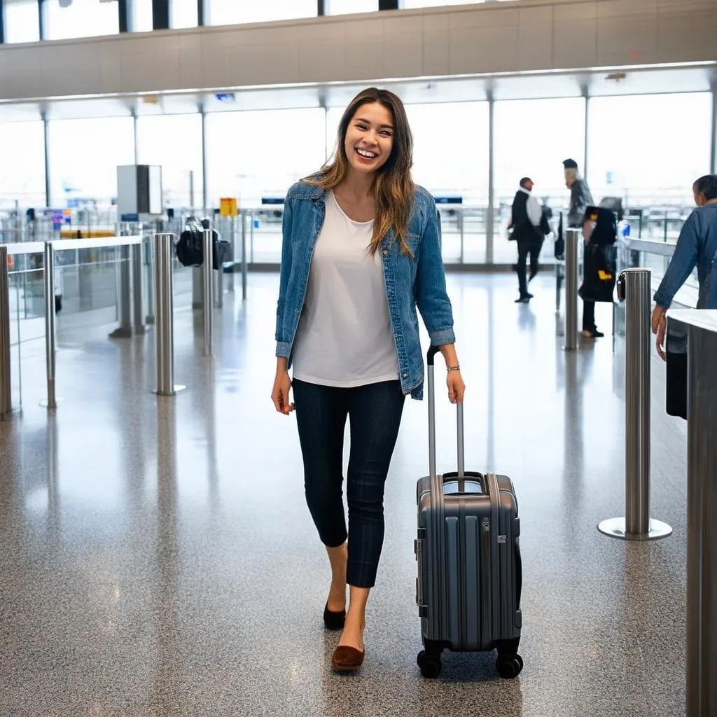 Woman with Suitcase