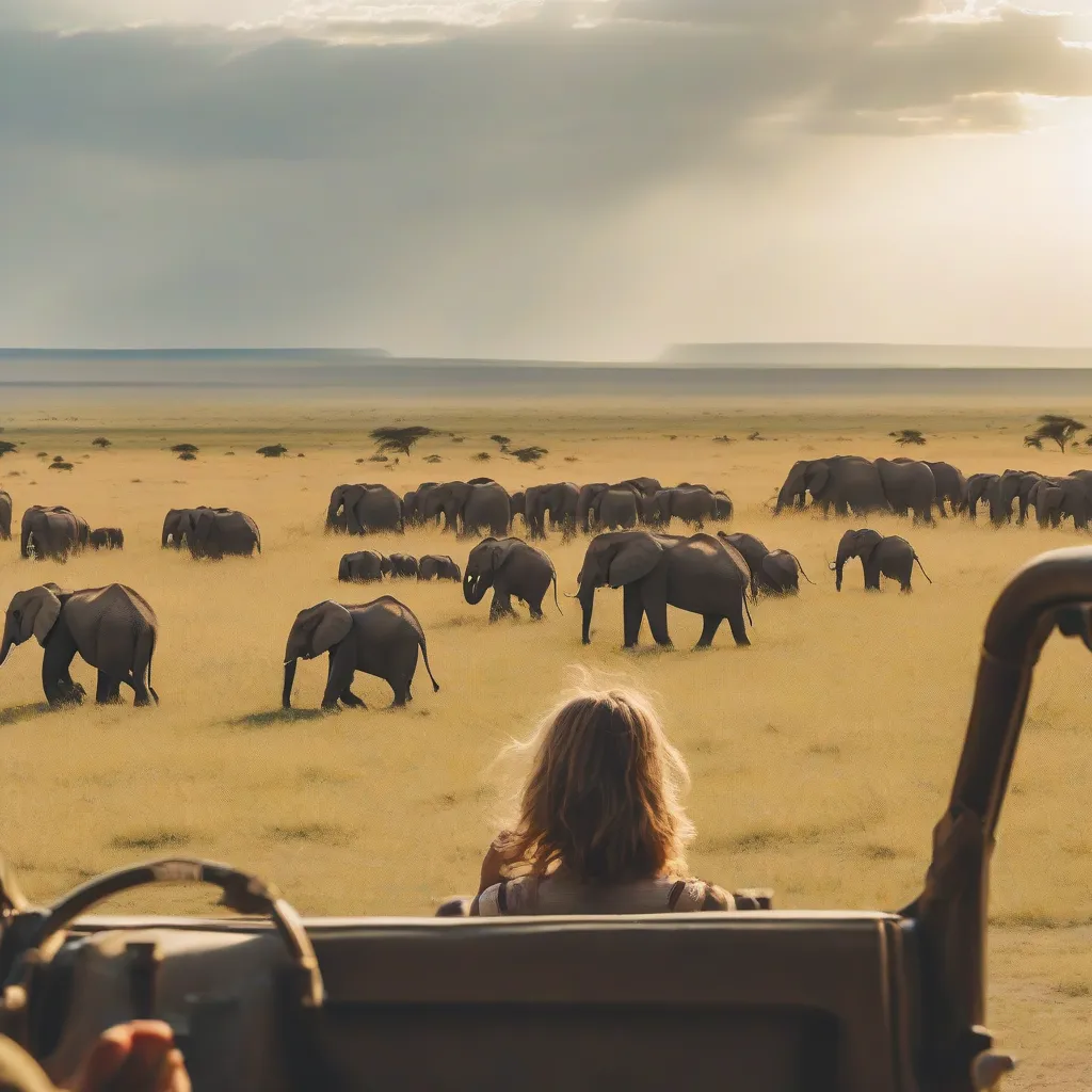 Solo Female Traveler on a Safari in Serengeti