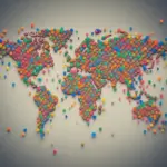 World Map with Pins