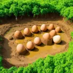 Aerial view of 100 Eggs Mud Bath Village