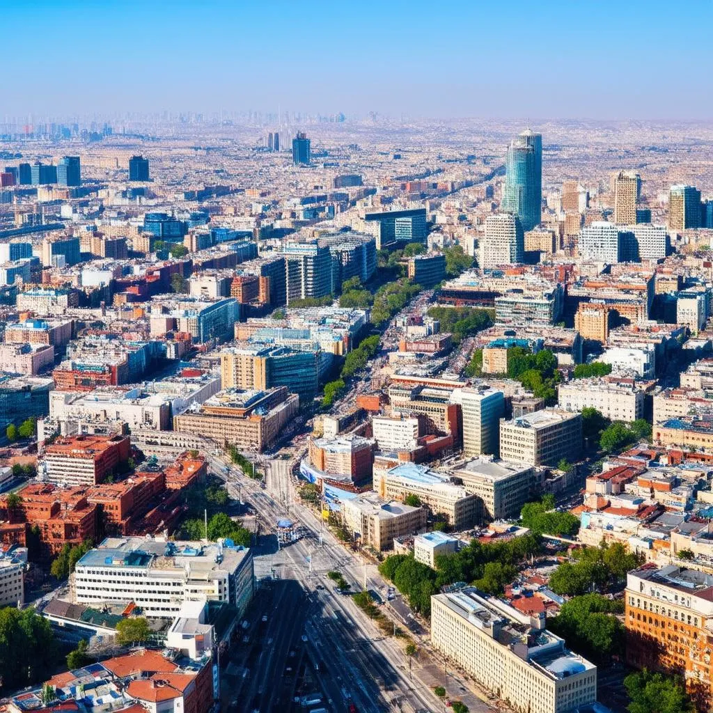 Ankara city view from Atakule Tower