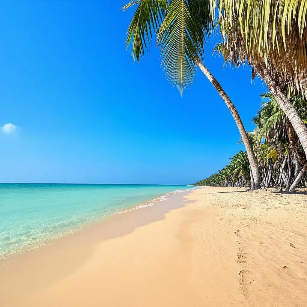 Tranquil beach in Tra Vinh