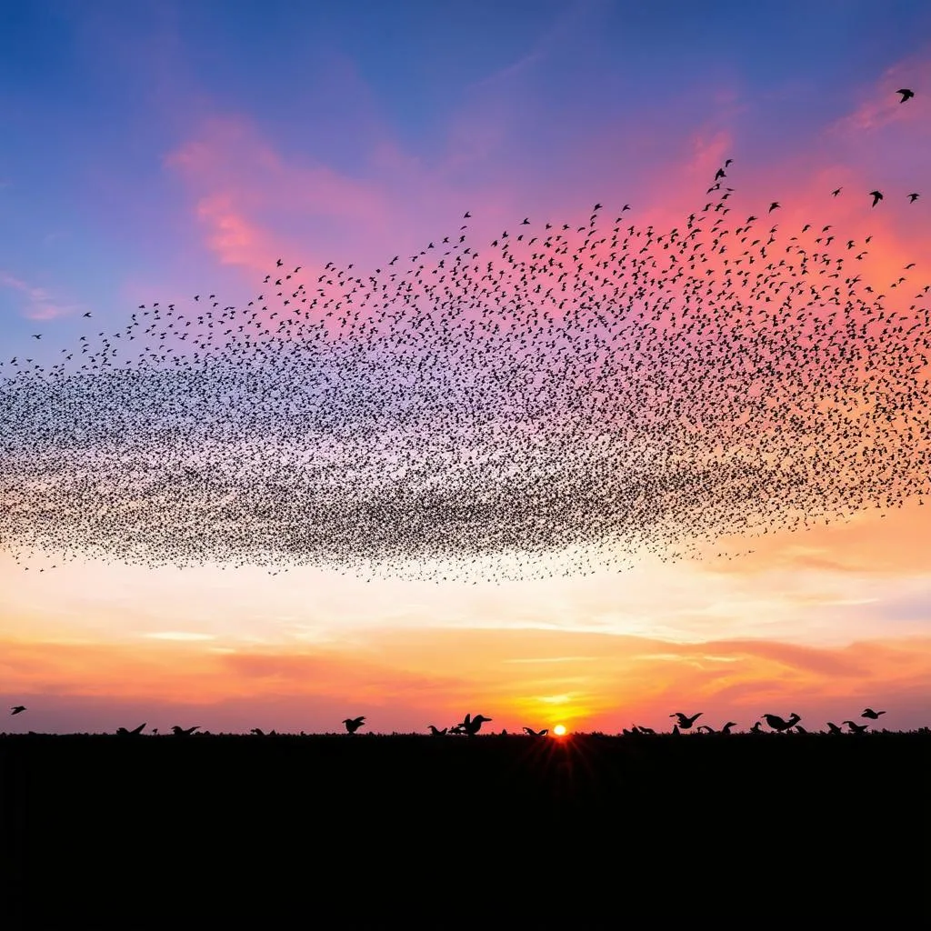 Sunset at Bac Lieu Bird Sanctuary