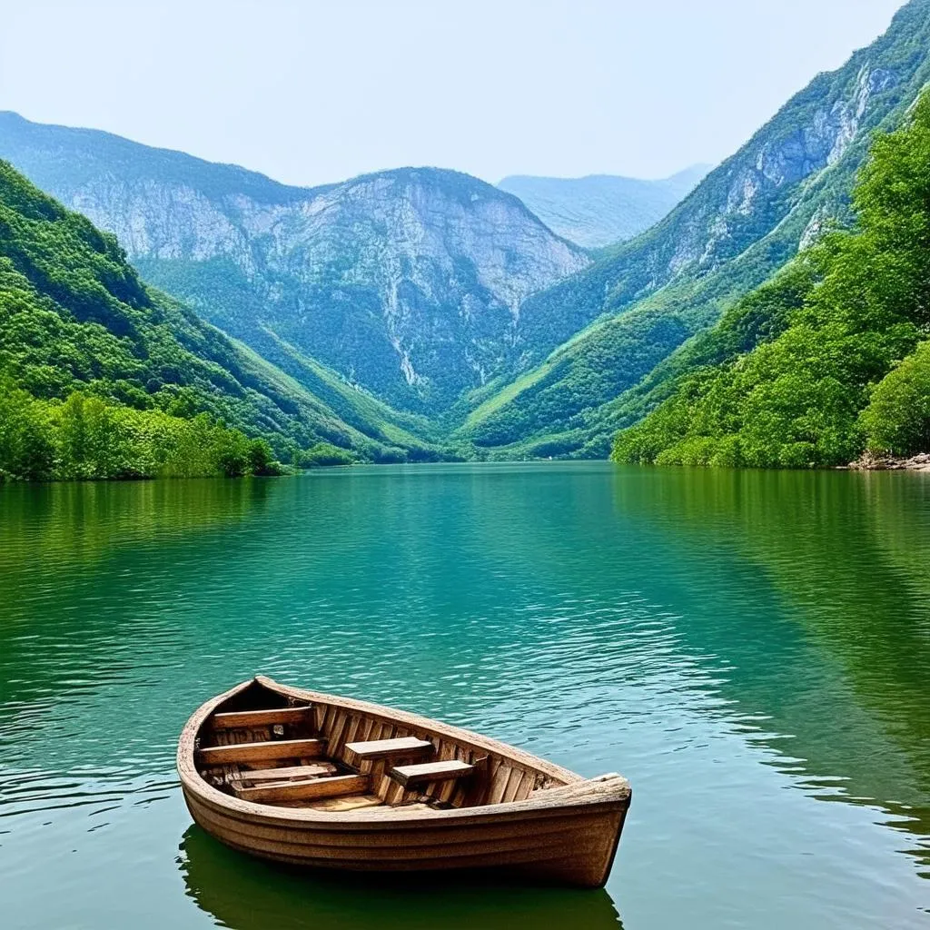 Peaceful lake in Bo Cap Vang