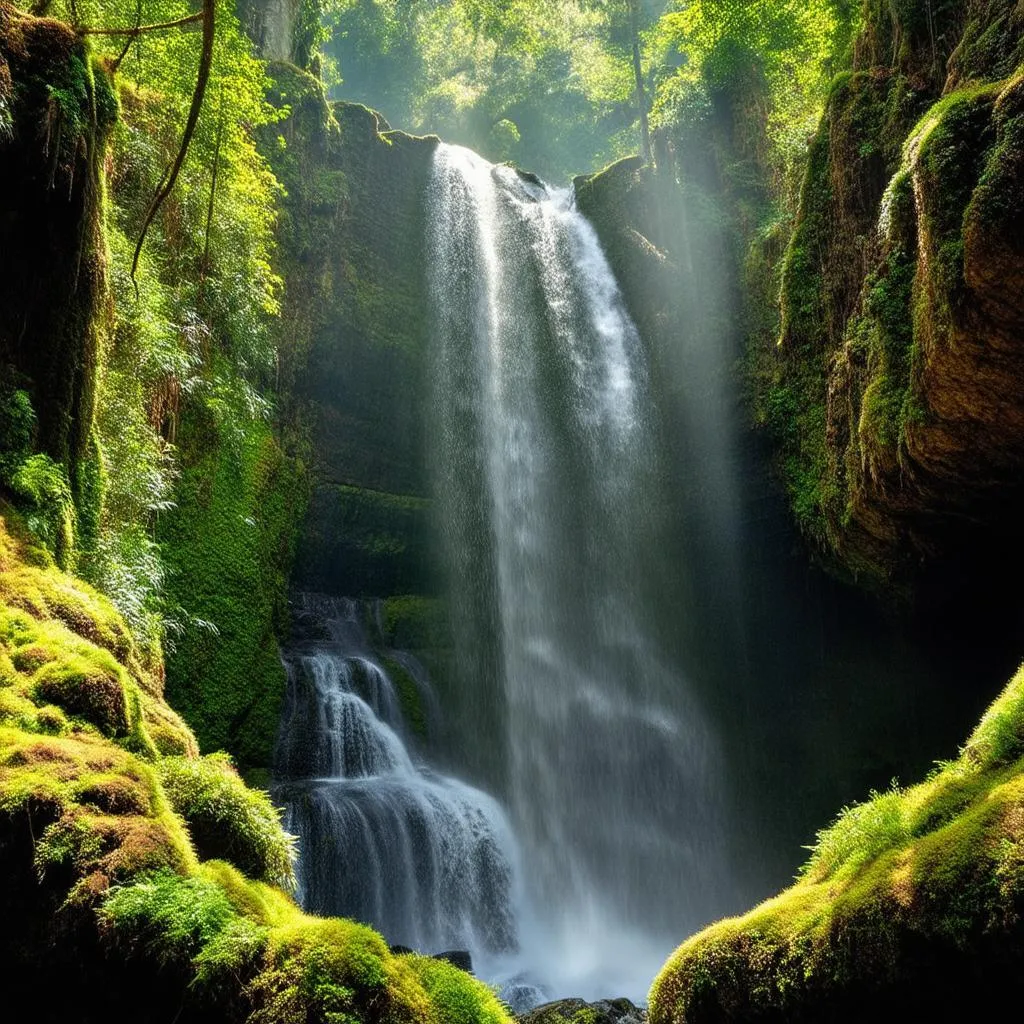 Waterfall in Bo Cap Vang