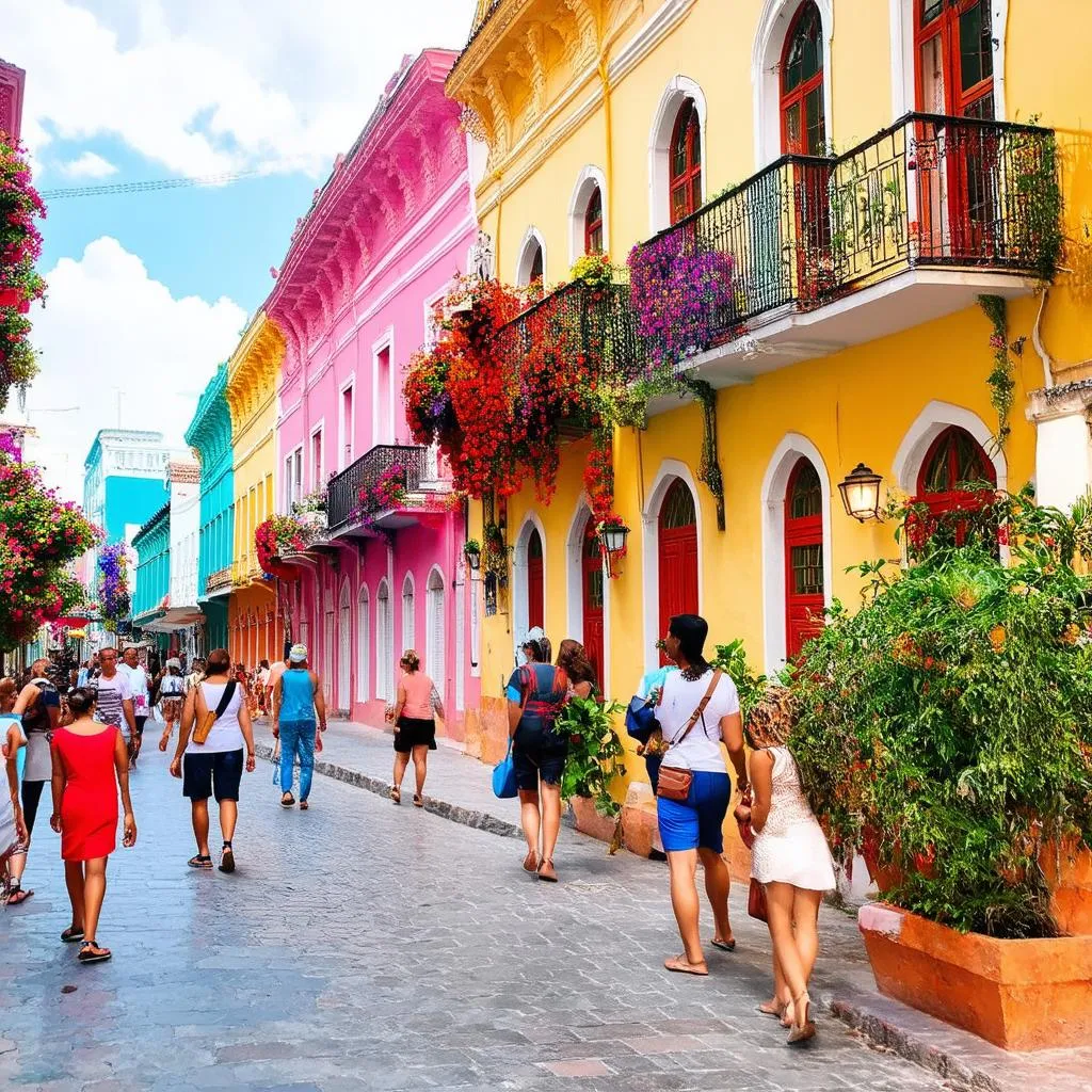 Colorful buildings in Cartagena