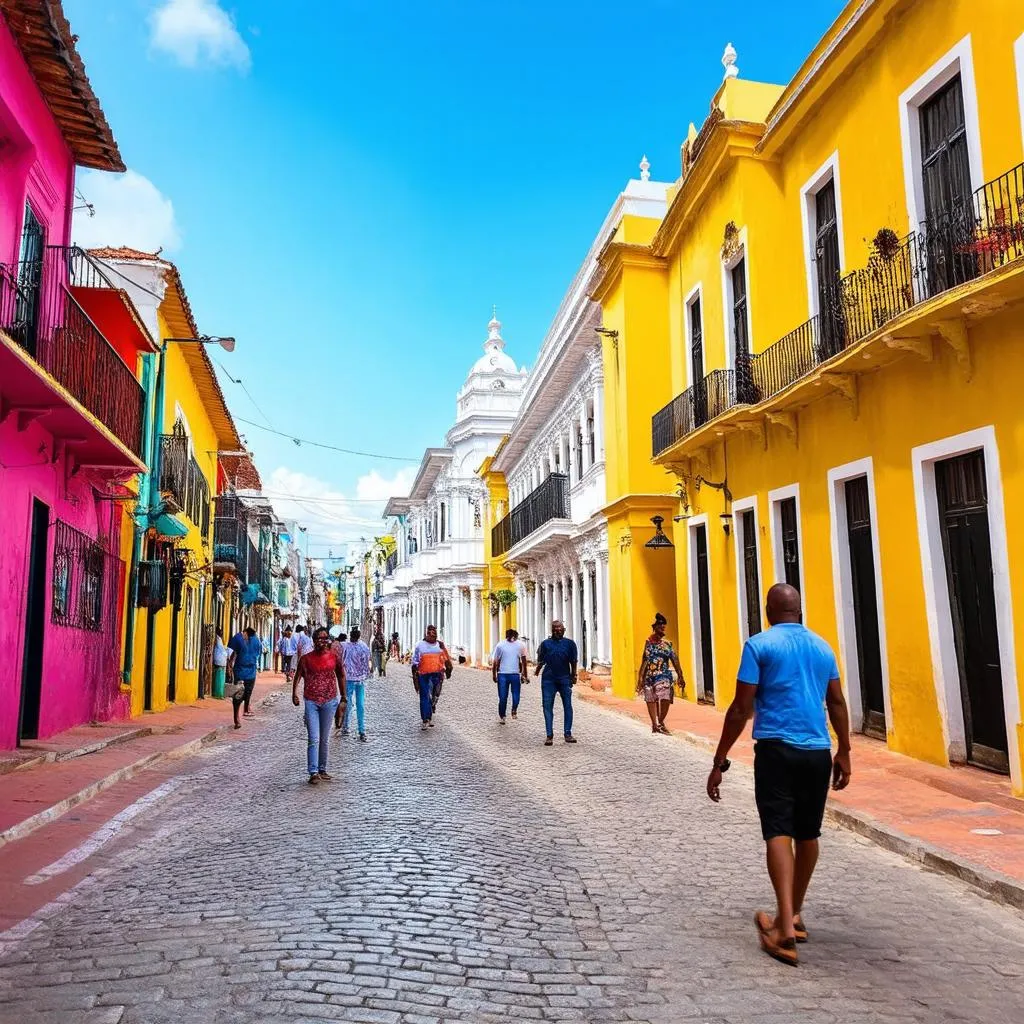 Historic streets in Santo Domingo