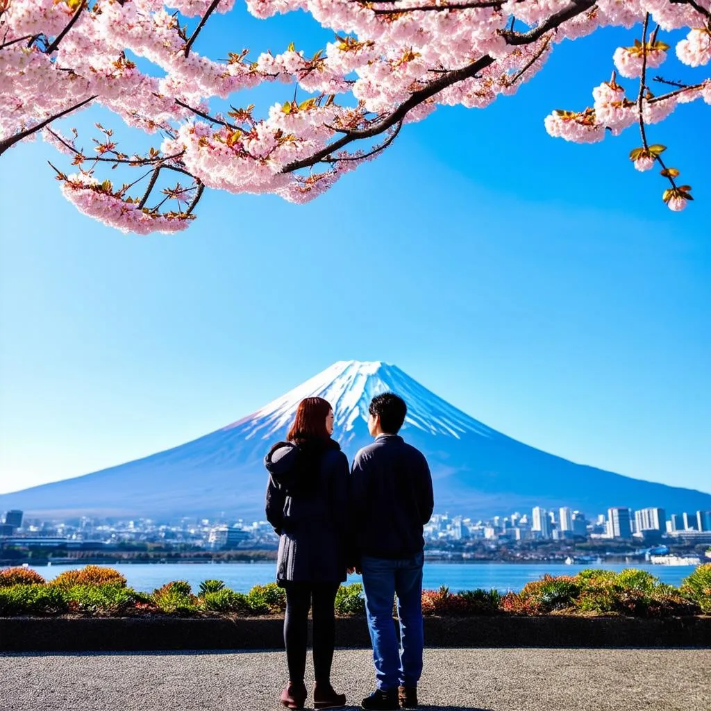 Couple Mount Fuji