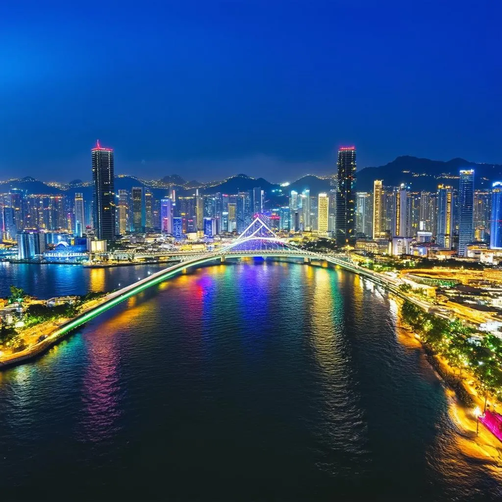 Cityscape of Da Nang at night