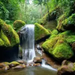 Tranquil waterfall in Deo Nuoc Ngot