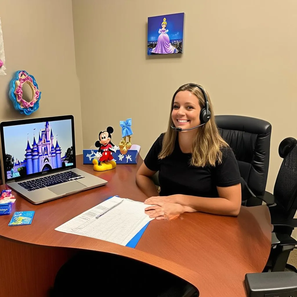 Disney Travel Agent Working from Home