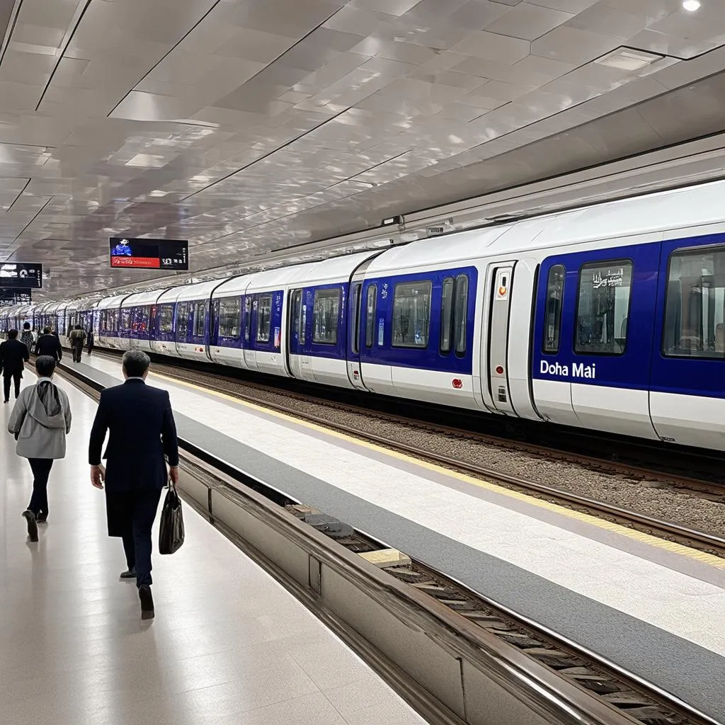 Modern Doha Metro Station