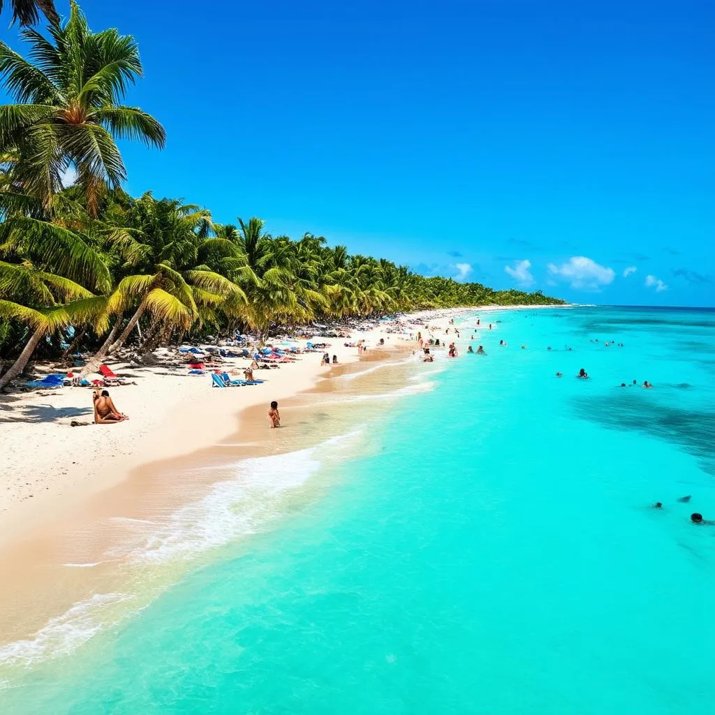 Pristine beach in Dominican Republic