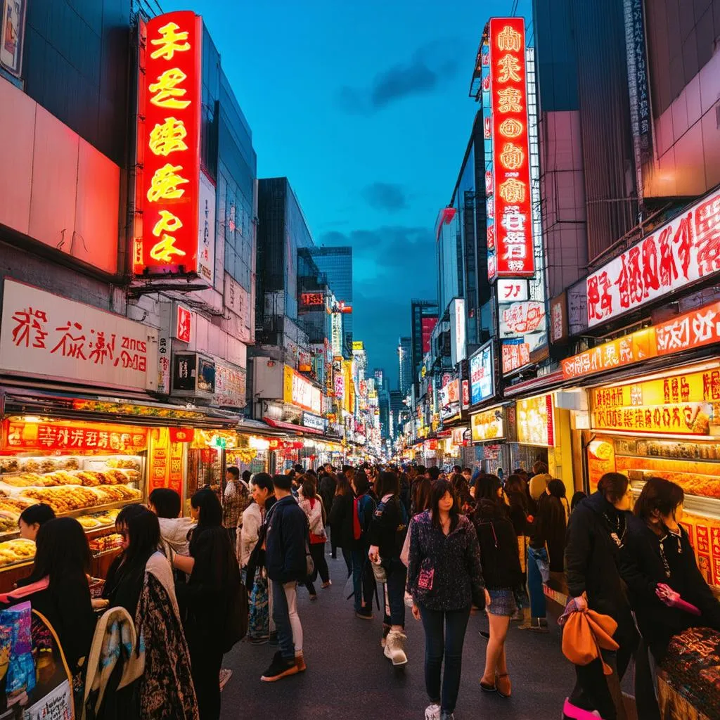 Dotonbori with neon lights