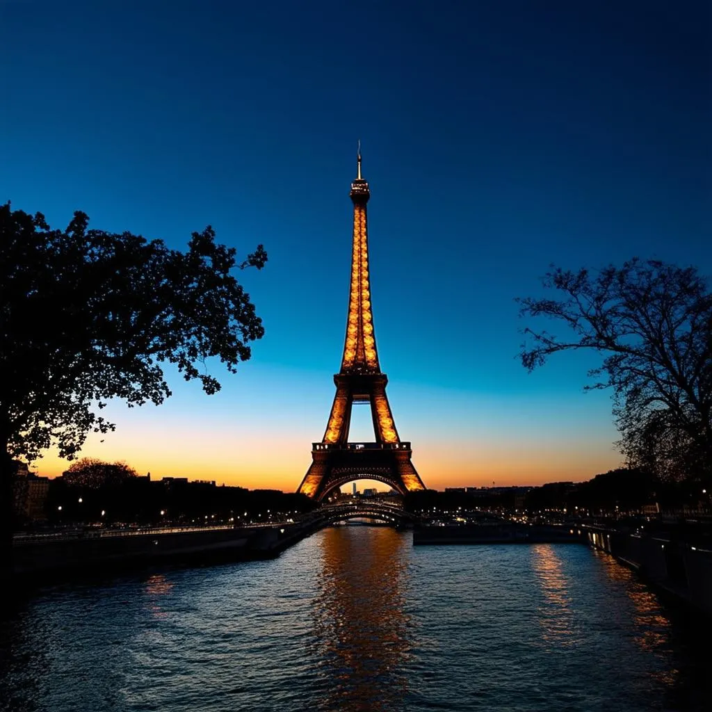 Eiffel Tower at Sunset