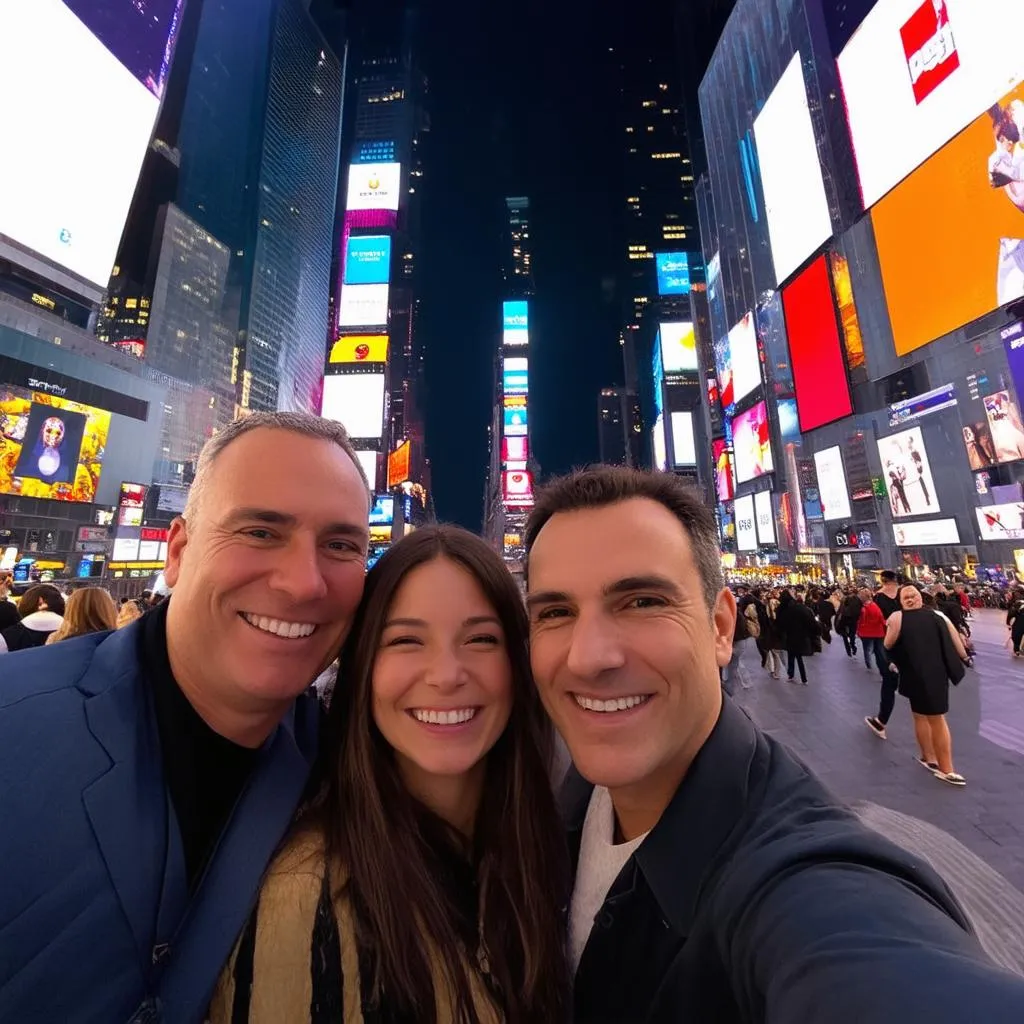 Family trip to Times Square