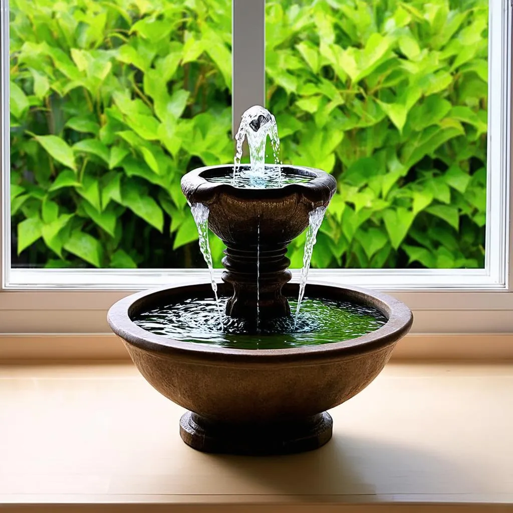 Tranquil Water Feature for Travel Luck