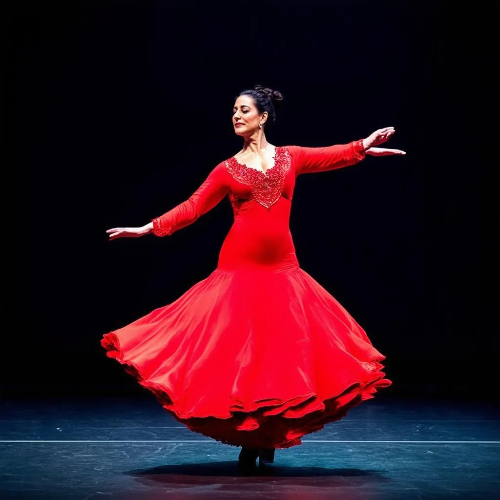 Flamenco Dancer on Stage