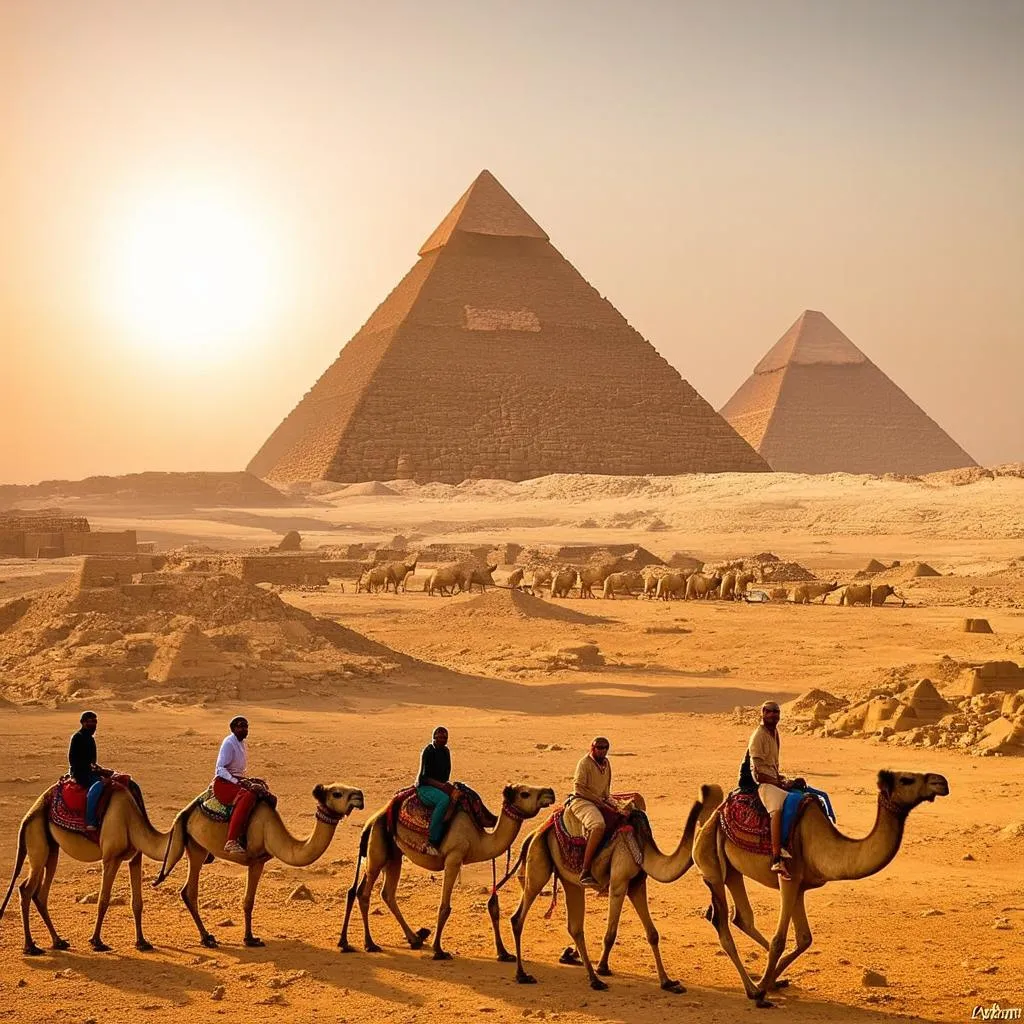 Giza Pyramid at sunset