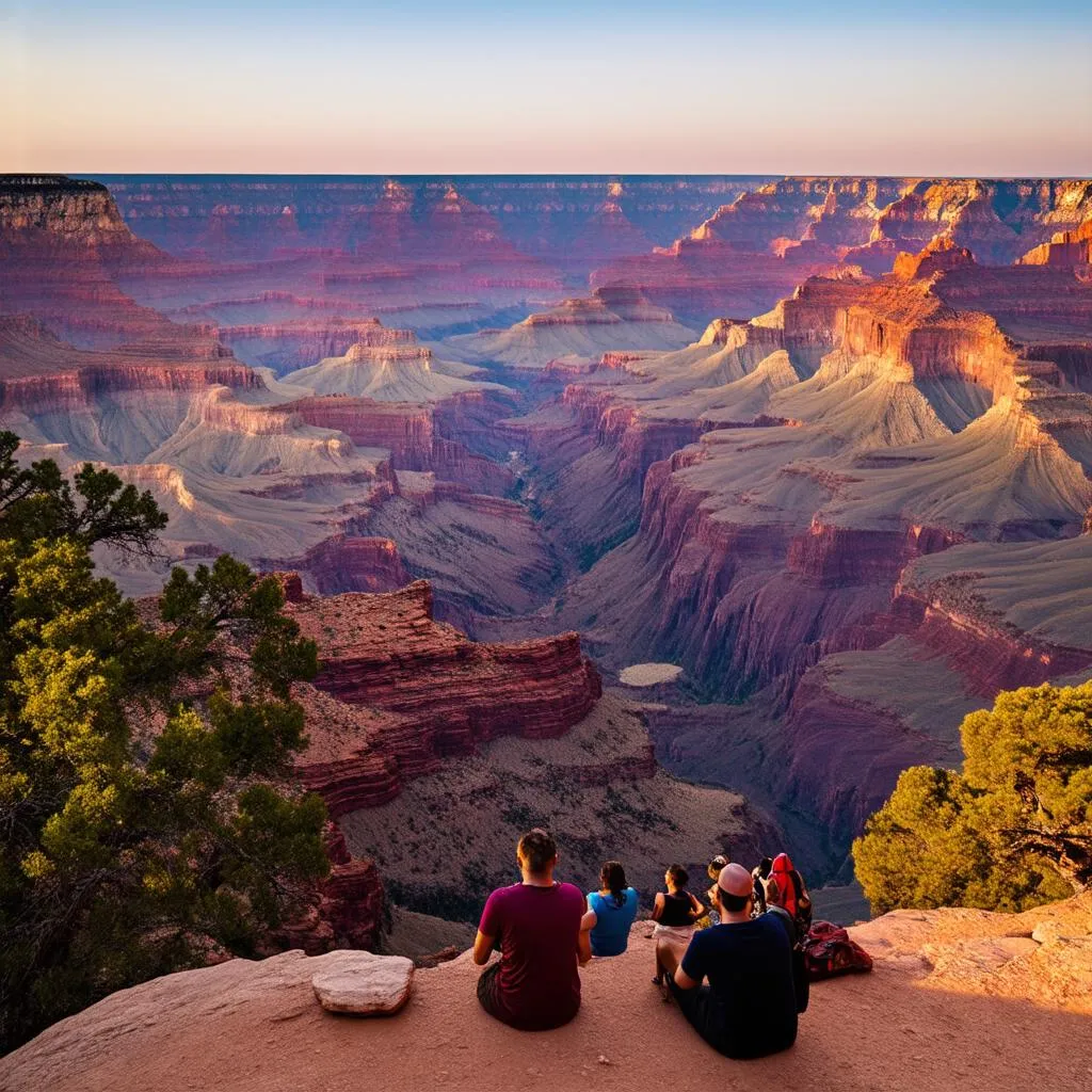 Scenic view of the Grand Canyon at sunset