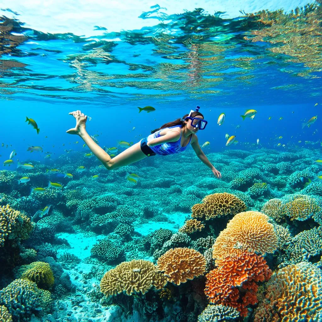 Snorkeling in the Great Barrier Reef