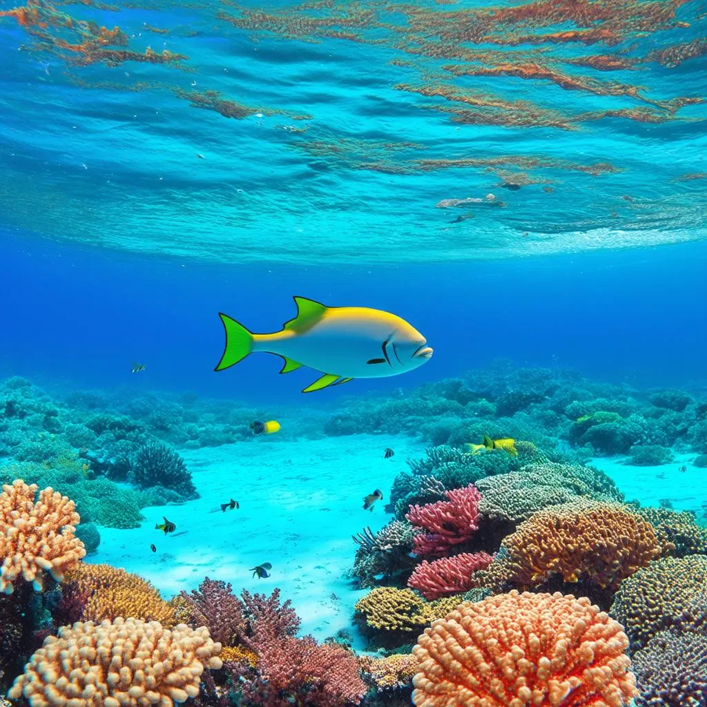 Underwater view of the Great Barrier Reef