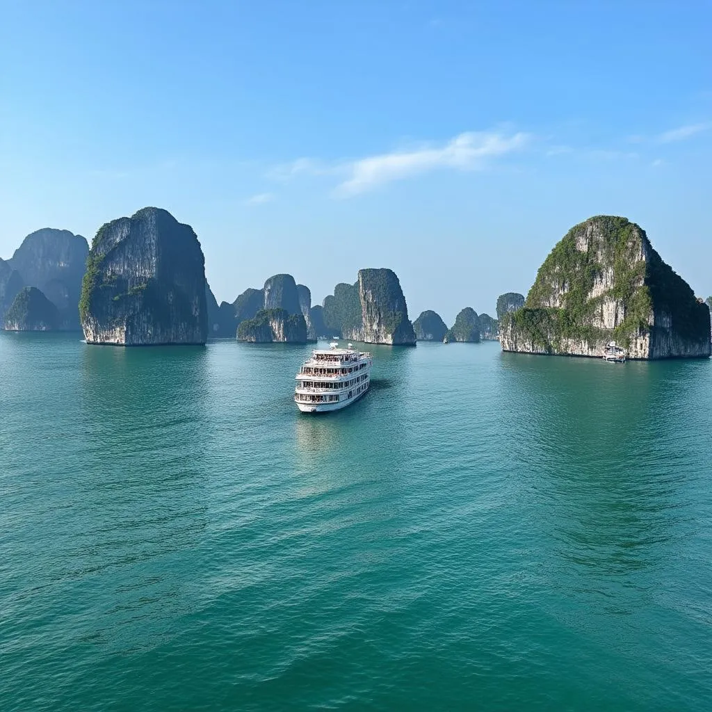 Picturesque view of Ha Long Bay