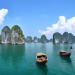 Scenic view of Ha Long Bay