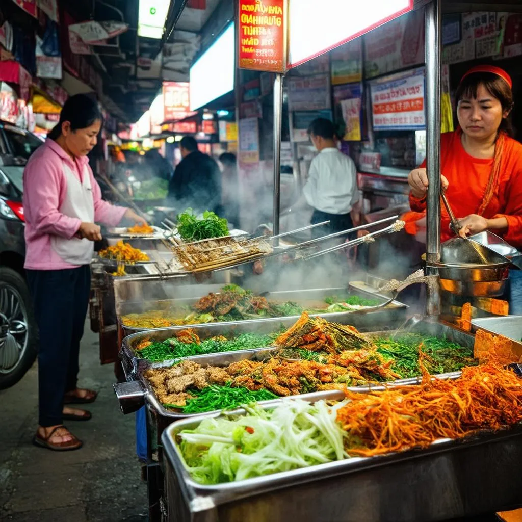 Street Food Vendor in Hanoi