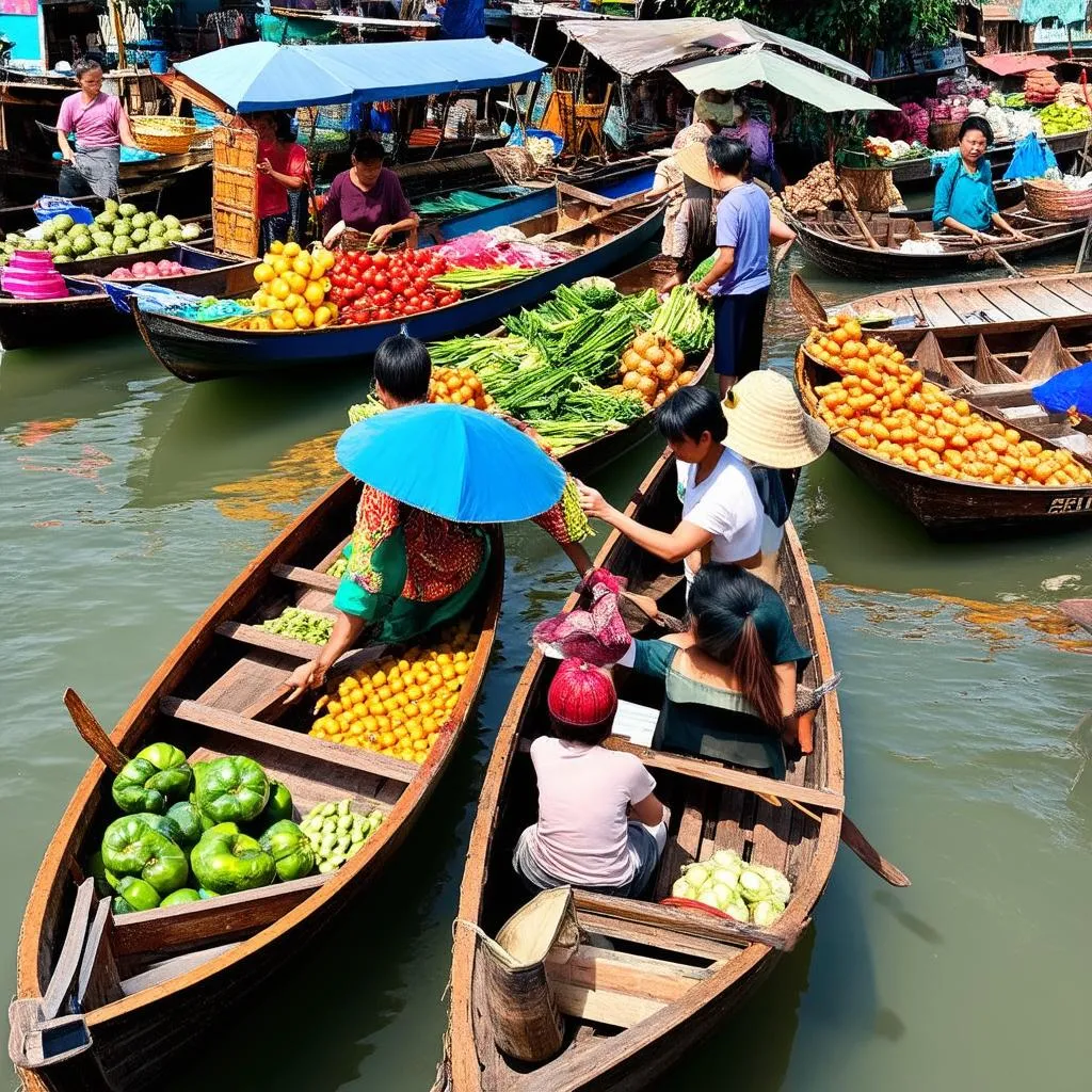 Hau Giang Floating Market