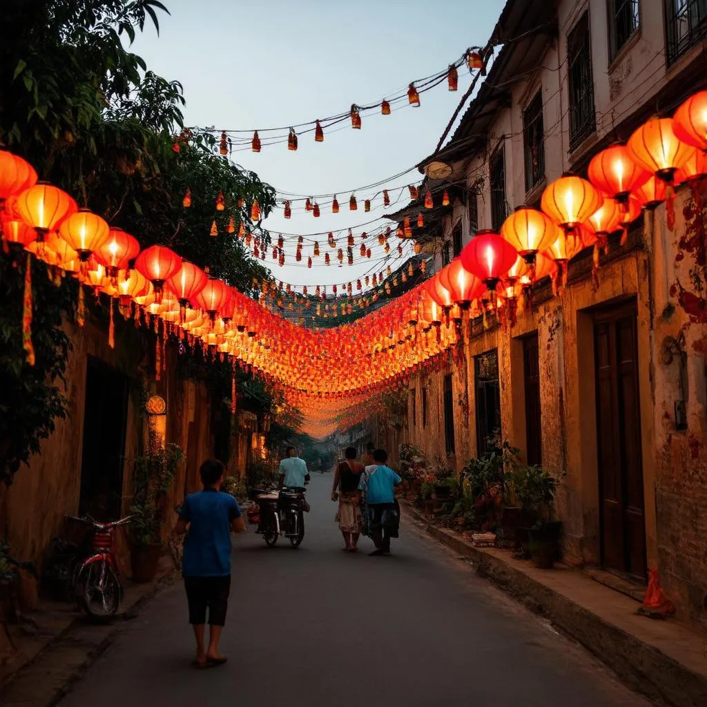 Lanterns illuminating the night in Hoi An