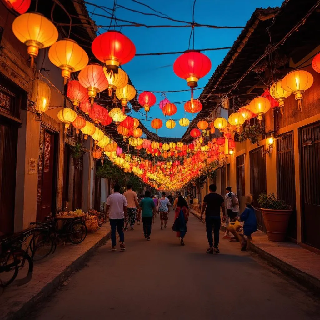 Hoi An Ancient Town with lanterns