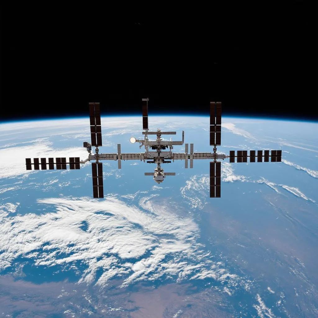 International Space Station orbiting Earth