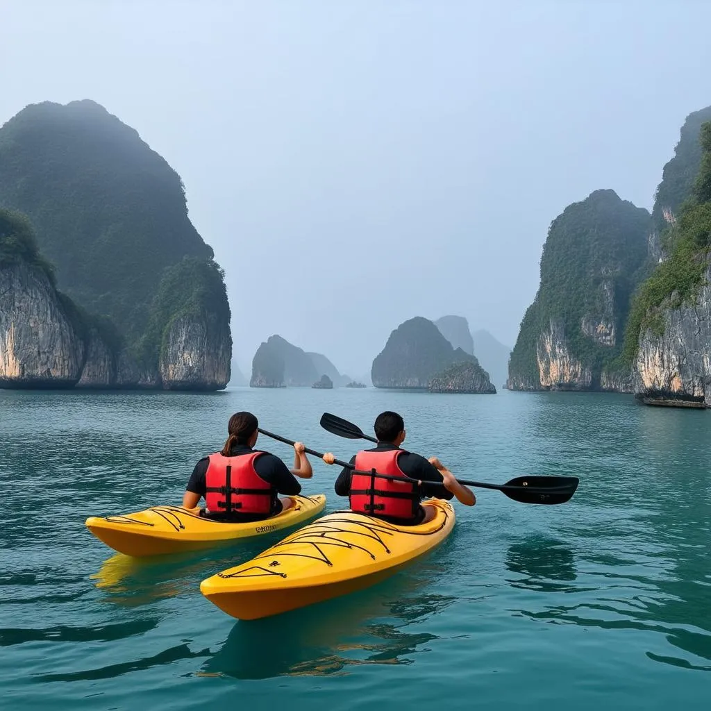 Kayaking in Van Don