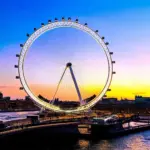 London Eye at sunset