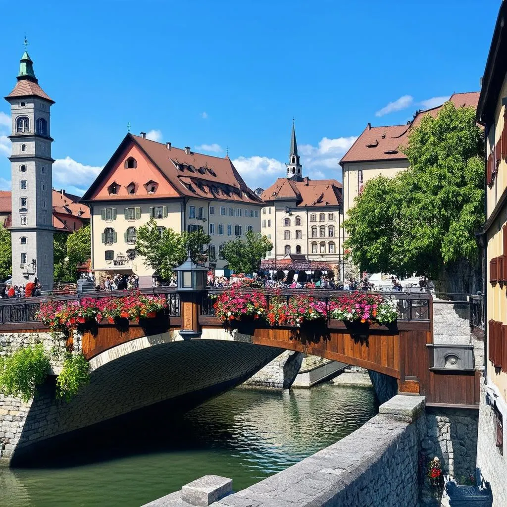 Historic Chapel Bridge in Lucerne