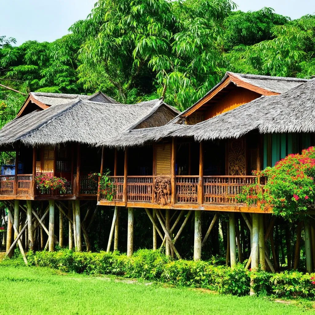 Traditional stilt houses in Mai Chau