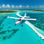 Seaplane over the Maldives