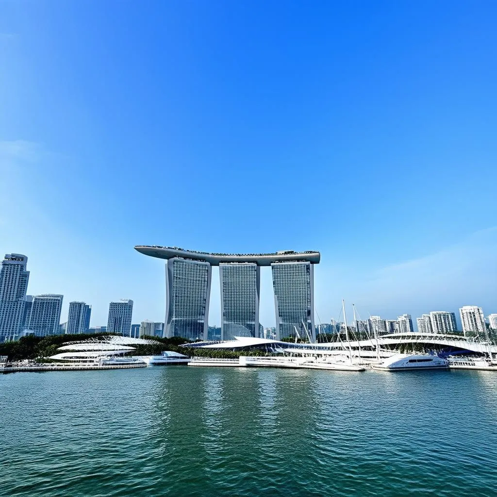 Singapore skyline with Marina Bay Sands Hotel