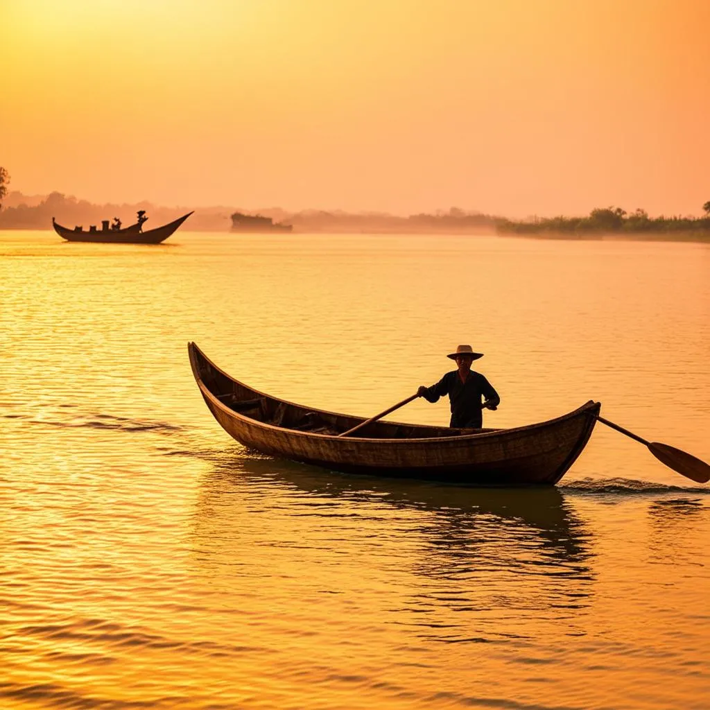 Mekong River Fisherman